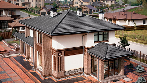 Купить Цементно-песчаная черепица BRAAS / БРААС Таунус Графит - изображение 7